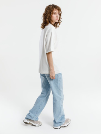 Джемпер с коротким рукавом Siluetti Volumica, молочно-белый, размер XS/S