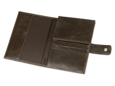 Бумажник путешественника Druid с отделением для паспорта, коричневый
