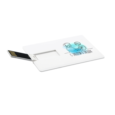 Флешка Card 16 Гб, белая