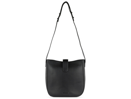 Сумка женская BUGATTI ЭЛЬЗА | ELSA, чёрная, воловья кожа/полиэстер, 29х8х27 см