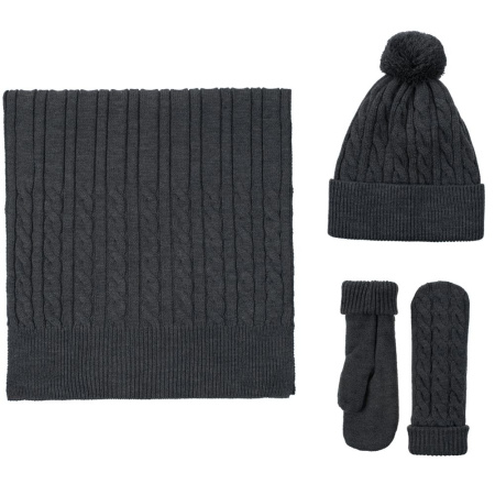 Набор Heat Trick, черный меланж, размер L