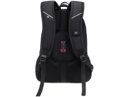 Рюкзак TORBER ПРОРЫВ с отделением для ноутбука 15, чёрный/бордовый, полиэстер 600D, 35x20x47 см, 33л