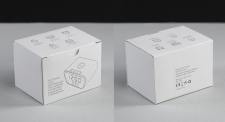 Настольные часы "Smart Clock" с беспроводным (15W) зарядным устройством, будильником и термометром Настольные часы "Smart Clock" с беспроводным (15W) зарядным устройством, будильником и термометром