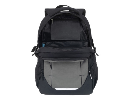 Рюкзак TORBER КЛАСС, чёрно-серый, 46 x 32 x 18 см + Мешок для сменной обуви в подарок!