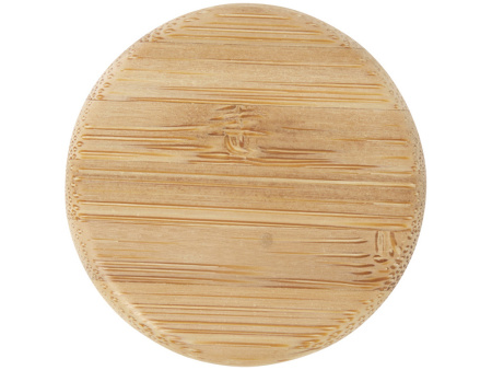 Lume бутылка из матового содово-известкового стекла объемом 500 мл с бамбуковой крышкой - Белый