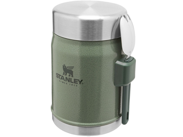Банка для еды объемом 400 мл с ложкой-вилкой Stanley Legendary - Зеленый лесной