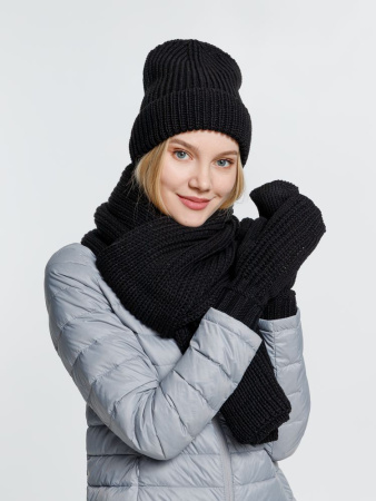 Набор Nordkyn Full Set с шарфом, черный, размер L/XL