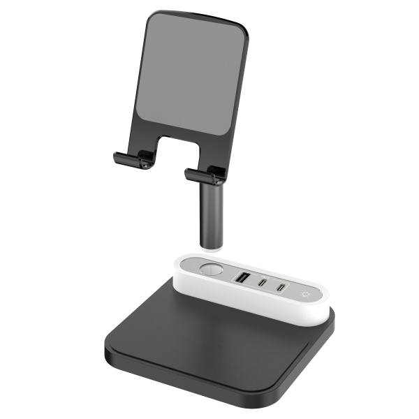 Беспроводное мультизарядное устройство Stave 15W, черный Беспроводное мультизарядное устройство Stave 15W, черный