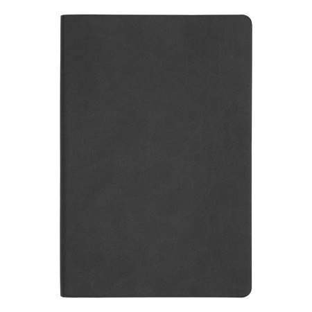 Ежедневник блок в клетку Flexy Soft Touch Latte А5, черный, недатированный, в гибкой обложке