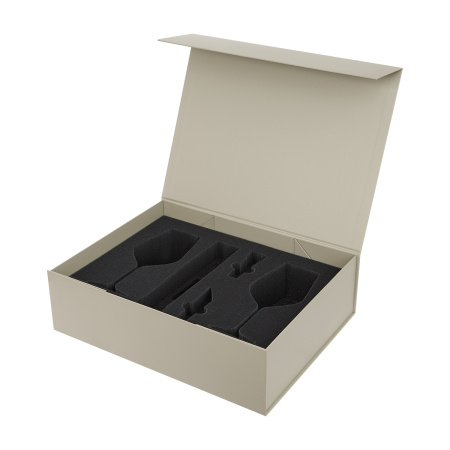 Ложемент под 2 бокала для вина + набор для вина Сакраменто (Sacramento) в большую коробку-трансформер (арт. 695722)