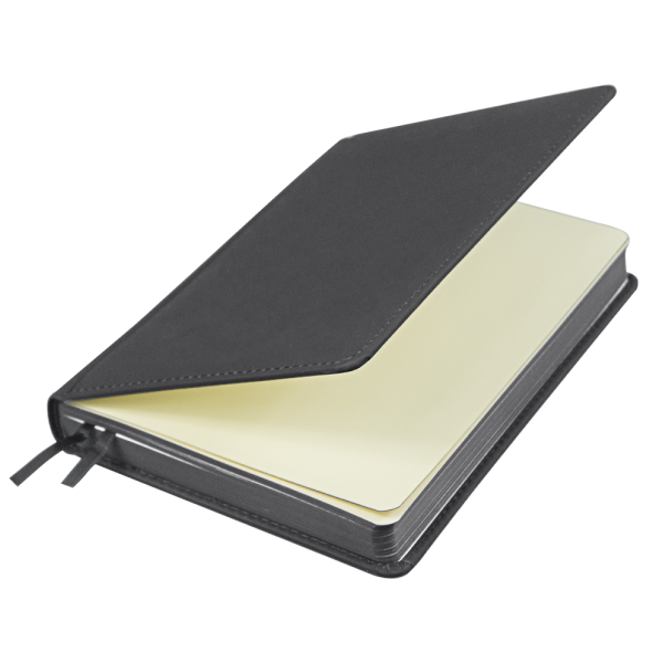 Ежедневник полудатированный Classic Soft А5, серый, в твердой обложке с поролоном