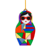 Ёлочная игрушка Матрешка с мозаикой (разноцветный)