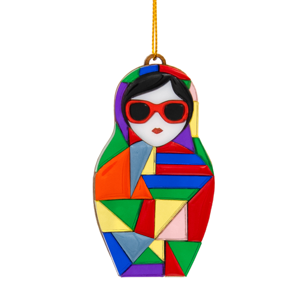 Ёлочная игрушка Матрешка с мозаикой (разноцветный)