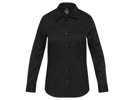 Citrine женская рубашка из твила - сплошной черный