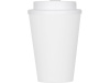 Пластиковый стакан Take away с двойными стенками и крышкой с силиконовым клапаном, 350 мл, белый