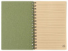 Блокнот на спирали в картонной обложке с переработанной бумагой Mania, зеленый