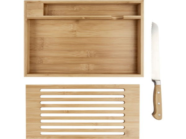 Бамбуковая разделочная доска  Pao с ножом