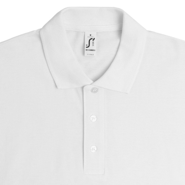 Рубашка поло мужская Summer 170 белая, размер XS
