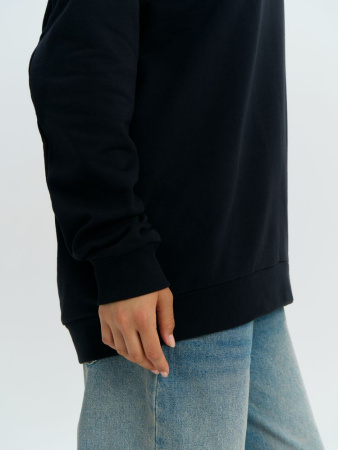 Свитшот оверсайз унисекс Omnifit, черный, размер XS/S