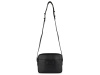 Сумка кросс-боди женская BUGATTI ЭЛЬЗА | ELSA, чёрная, воловья кожа/полиэстер, 19х5,5х14 см