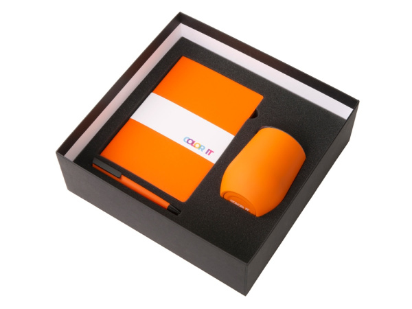 Подарочный набор Color it с блокнотом, пластиковой ручкой и термокружкой