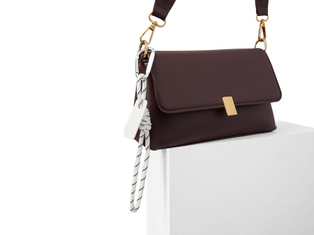 Брелок-веревочка на карабине Trinket, черно-белый