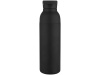Illuminate бутылка-термос для воды с двойными стенками объемом 650 мл из переработанной нержавеющей стали, сертифицированной по стандарту RCS - сплошной черный