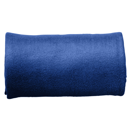 Плед дорожный флисовый  Comfort Warm, темно-синий, размер 152*127 см, в подарочной белой крафтовой коробке с окошком