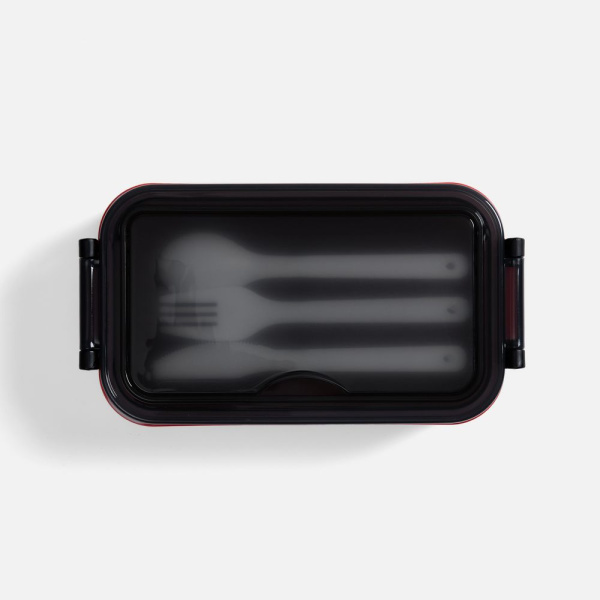 Ланчбокс Pranzo, красный с черным