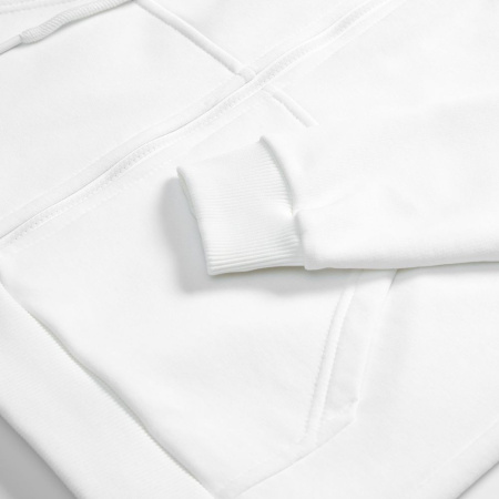 Толстовка унисекс оверсайз на молнии Zippy Terry, белая, размер XS/S