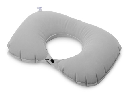 Подушка под шею с помпой Push, серый Подушка под шею с помпой Push, серый