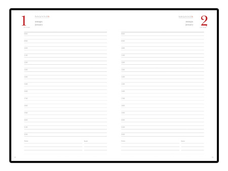 Ежедневник А5 полудатированный Boss, бордовый