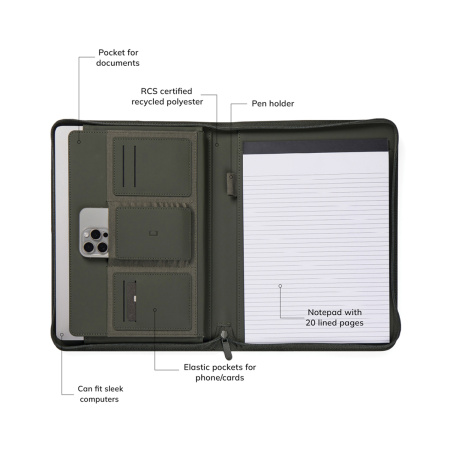 Органайзер VINGA Baltimore из переработанного PU RCS, A4