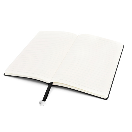 Блокнот A5 Officer в мягком переплёте с металлической биркой, чёрный