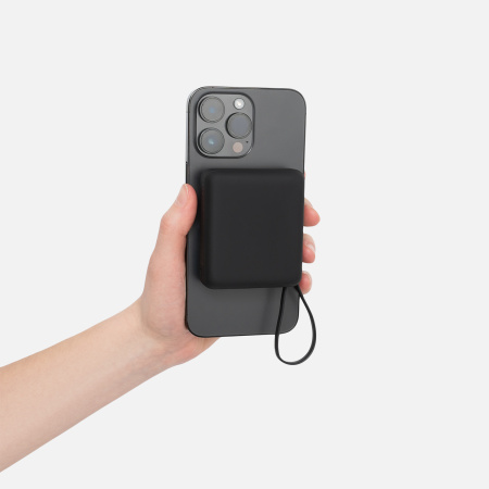 Внешний аккумулятор с подсветкой Риттер PD (Ritter PD) 10000mAh с функцией беспроводной зарядки 15W, черный