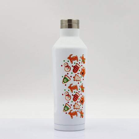 Термобутылка E-shape софт-тач (белый)