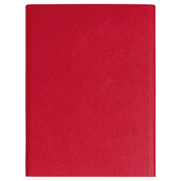Ежедневник Alfa Bird Petrus A5, красный с неокрашенным срезом, недатированный, в твердой обложке с металлическим элементом