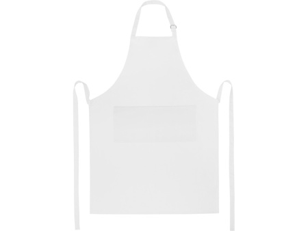 Фартук Andrea плотностью 240 г/м² с регулируемой завязкой на шее - Белый