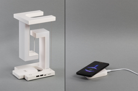 Левитирующая настольная лампа "Twin" с функцией беспроводной зарядки Левитирующая настольная лампа "Twin" с функцией беспроводной зарядки