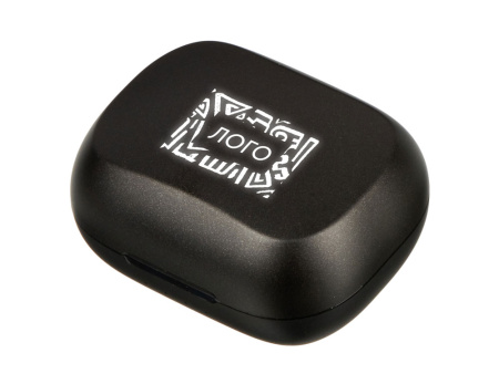 Беспроводные наушники с шумоподавлением c подсветкой лого Lites, черные (Р)