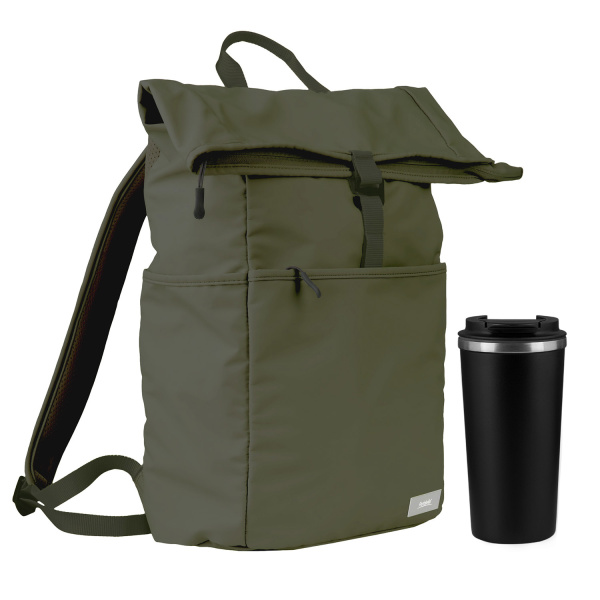Подарочный набор Palermo, Boston, зеленый/черный (рюкзак, термокружка) Подарочный набор Palermo, Boston, зеленый/черный (рюкзак, термокружка)