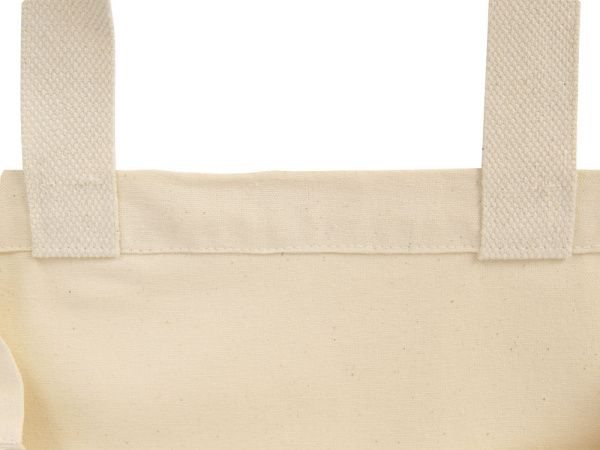 Сумка Donny из хлопка с донной складкой и парусиновыми ручками, натуральный