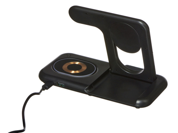 Беспроводная зарядная станция 3-в-1 MajestIQ, 15 Вт Беспроводная зарядная станция 3-в-1 MajestIQ, 15 Вт