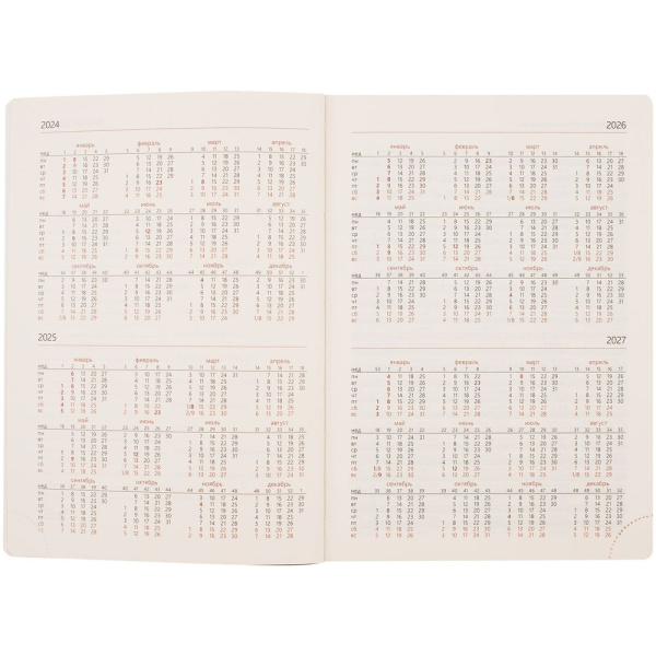 Ежедневник Capital, недатированный, бордовый