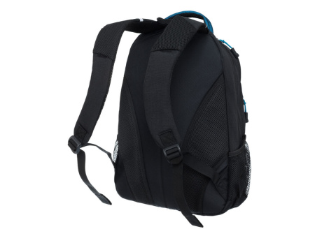 Рюкзак TORBER РАКЕТА с отделением для ноутбука 15.6, чёрный/синий, нейлон, 32 х 14 х 50 см, 22л