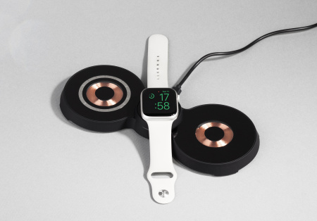 Беспроводная (15W) зарядная станция "Cheb" с прозрачным корпусом и MagSafe Беспроводная (15W) зарядная станция "Cheb" с прозрачным корпусом и MagSafe