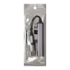 USB-хаб BRANCH 4 в 1, серый, алюминий