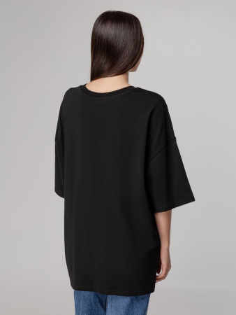 Футболка унисекс оверсайз Crosstown, черная, размер XXL