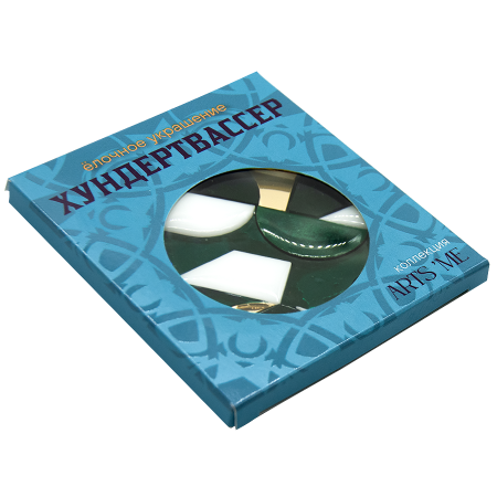 Ёлочное украшение Хундертвассер, коллекция ARTS`ME (зеленый с белым и с золотом)