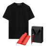 Набор с одеждой KRIS (футболка, ежедневник, ручка), красный/черный, S
